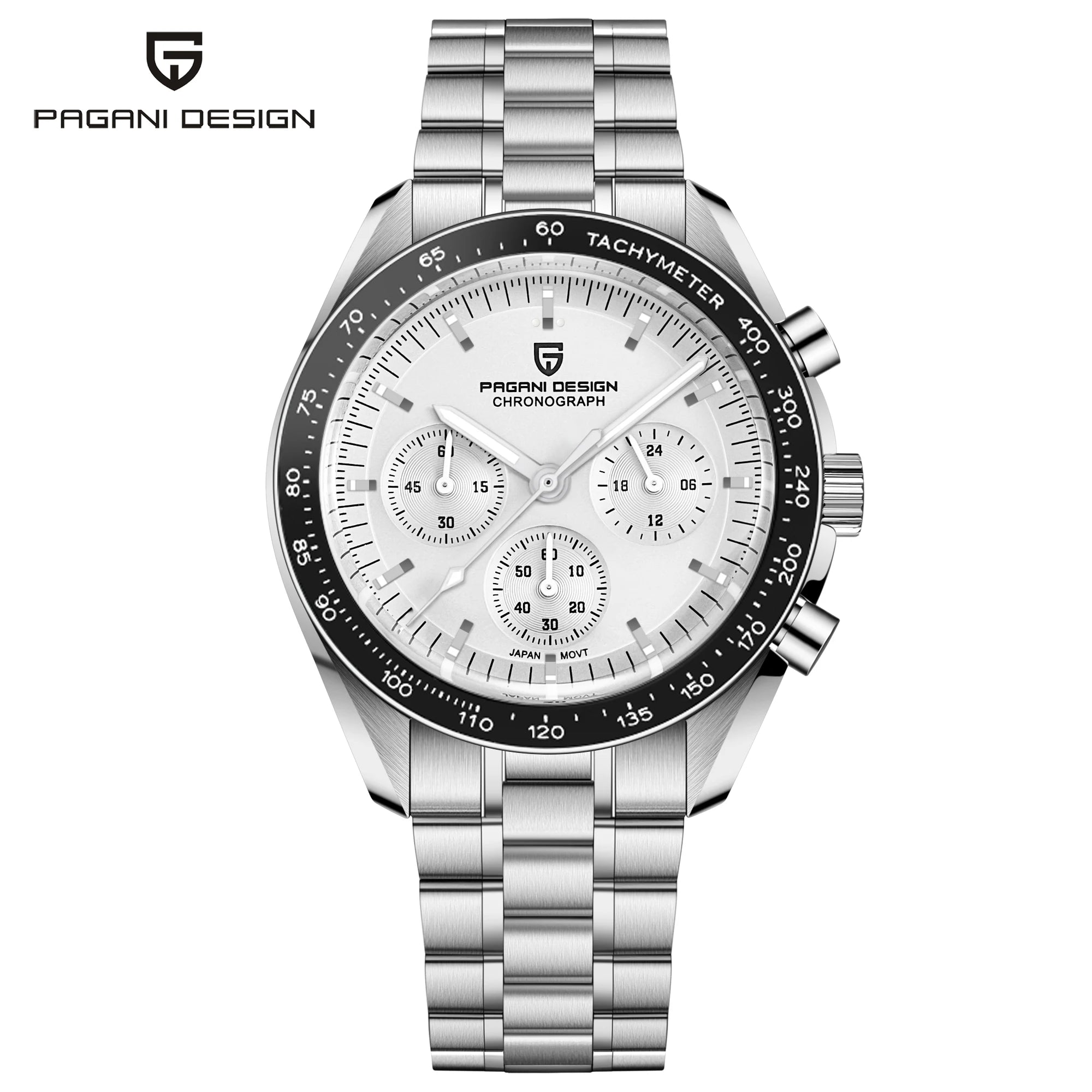 PAGANI DESIGN New Men's Watches Luxury Quartz Sapphire Bezel moon Watch For Men Sport Chronograph Waterproof Wristwatch 2024