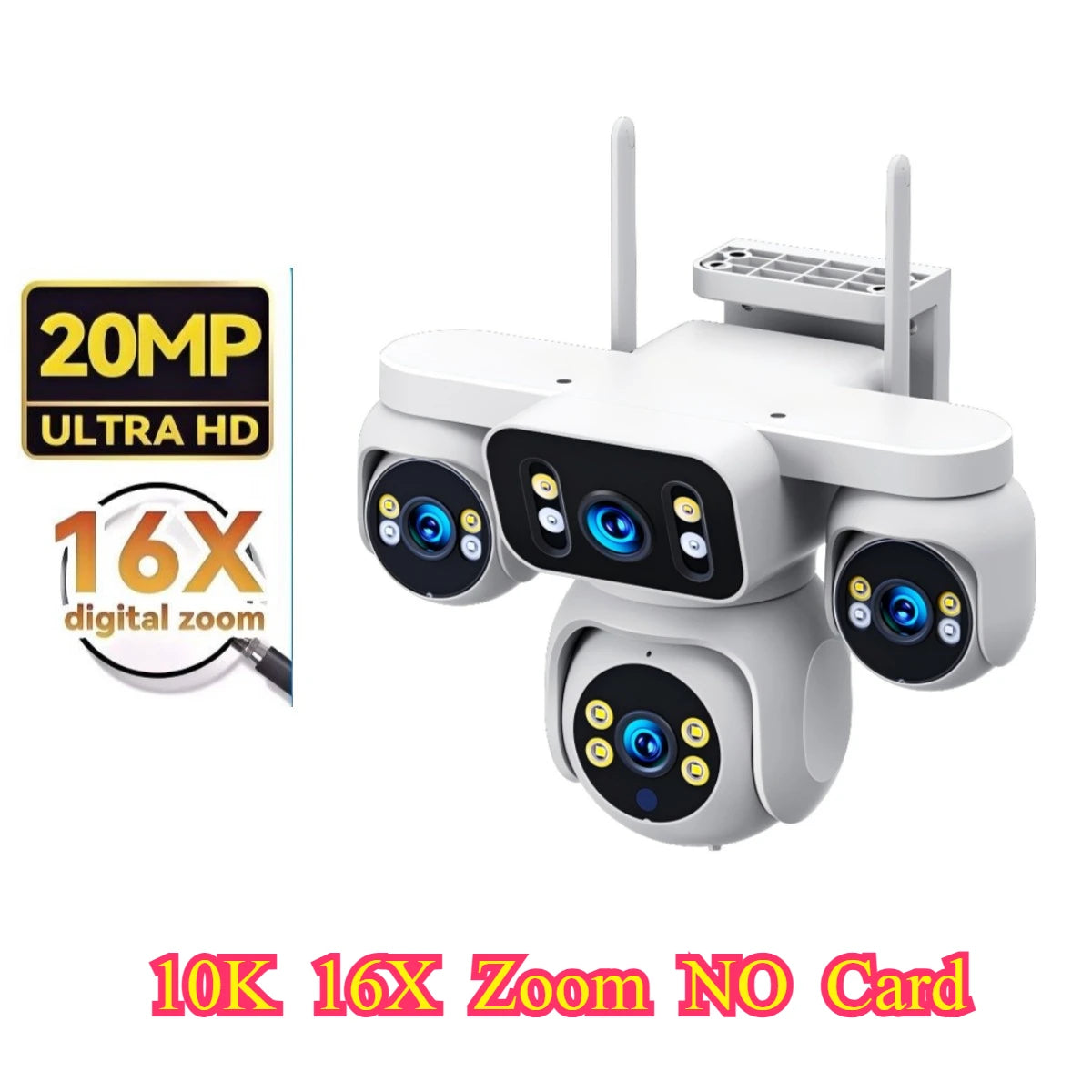 DiFang 20MP 10K 16X Zoom 4 Screens WiFi IP Camera Wireless Outdoor 4 Lens PTZ Human Auto Tracking Surveillance Cameras