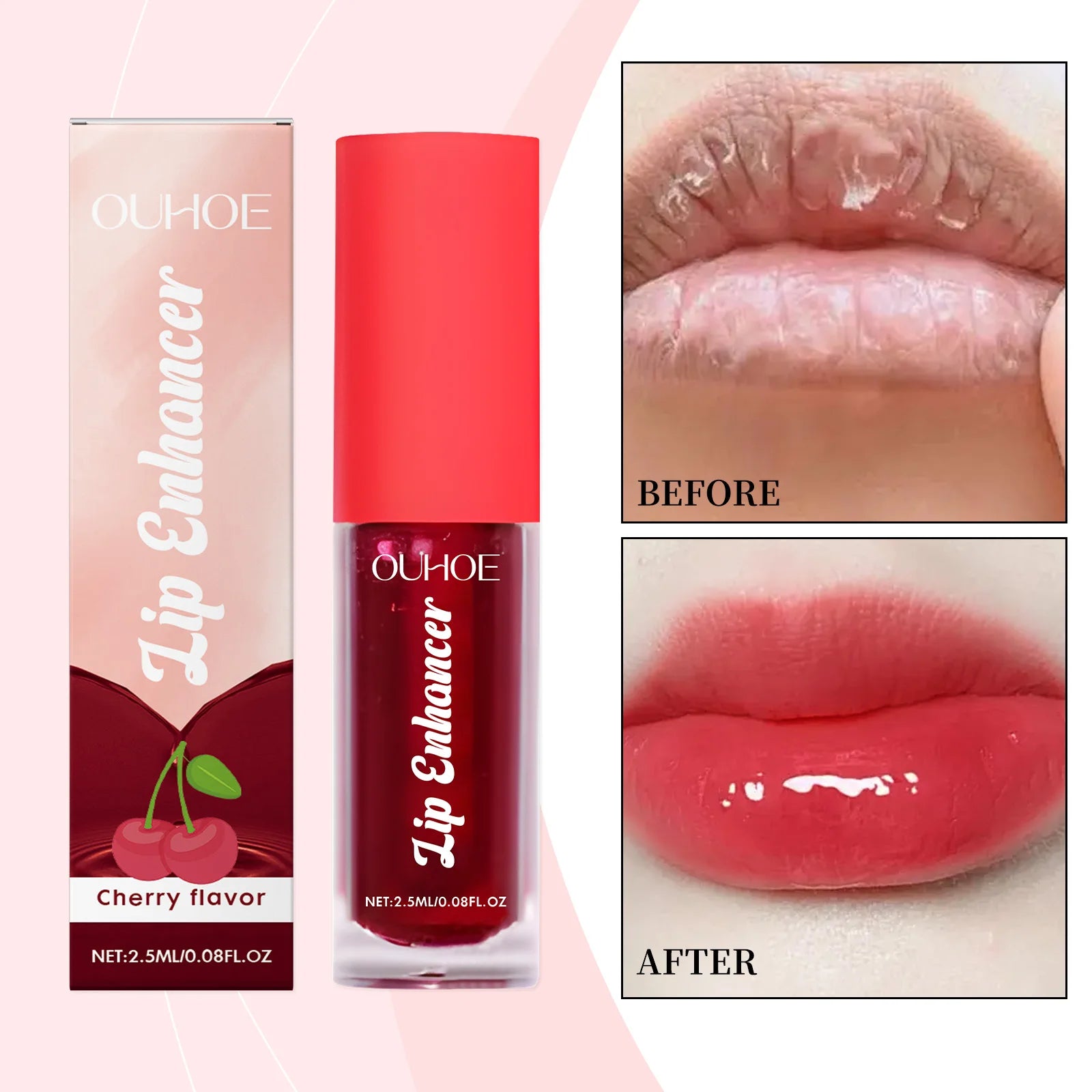Hyaluronic Lip Plumping Serum Silk Finish — Cherry Red | KIMLUD