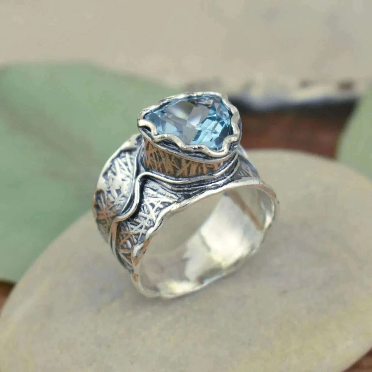 unisex-silver-plated-boho-ring-with-vintage-flair---cool-blue-gemstone-inlay-perfect-for-daily-wear-kimlud-kimlud-33914229