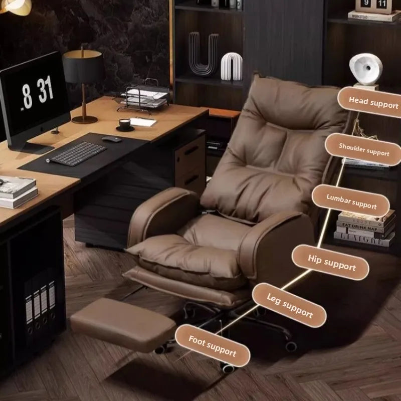 comfortable sedentary Boss chair office business ergonomic Computer chair on wheels Relax bureaustoel ergonomisch Furniture