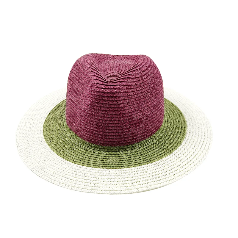 Rainbow Hat Women's Colorful Big Eave Straw Hat Summer Sunscreen Sunshade Hat Tourism Sun Hat Beach Hat Wholesale - KIMLUD