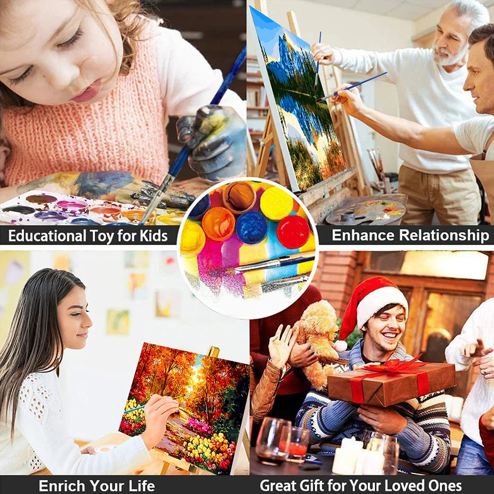 Running Horse Oil Painting By Number On Canvas Frameless Acrylic Paint Animal For Adult Picture Drawing Coloring By Numbers Kit