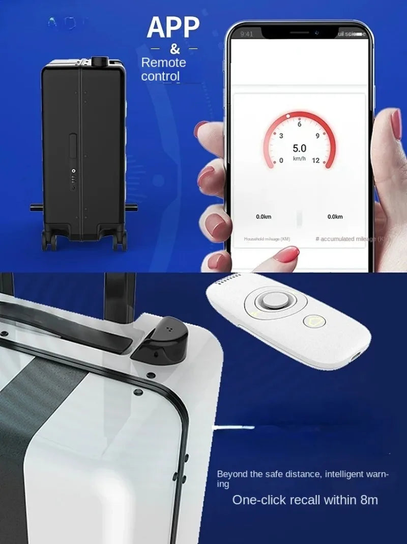 Suitcases Intelligent Electric Automatic Follow — Black | KIMLUD