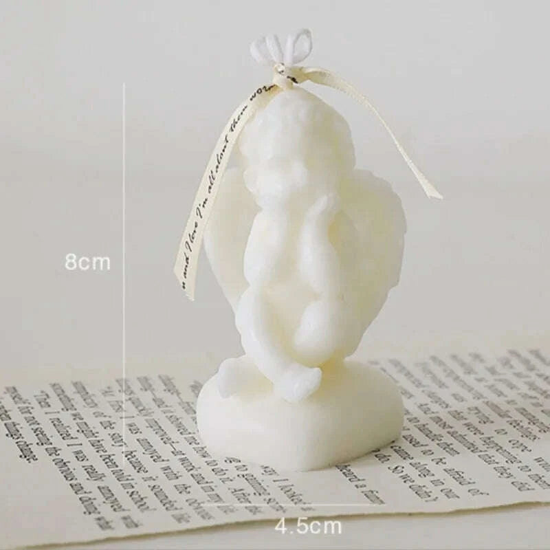 KIMLUD, Kawaii Angel Candles Soy Wax Home Decoration Wedding Gifts Romantic Dinner Candles for Party, KIMLUD Womens Clothes