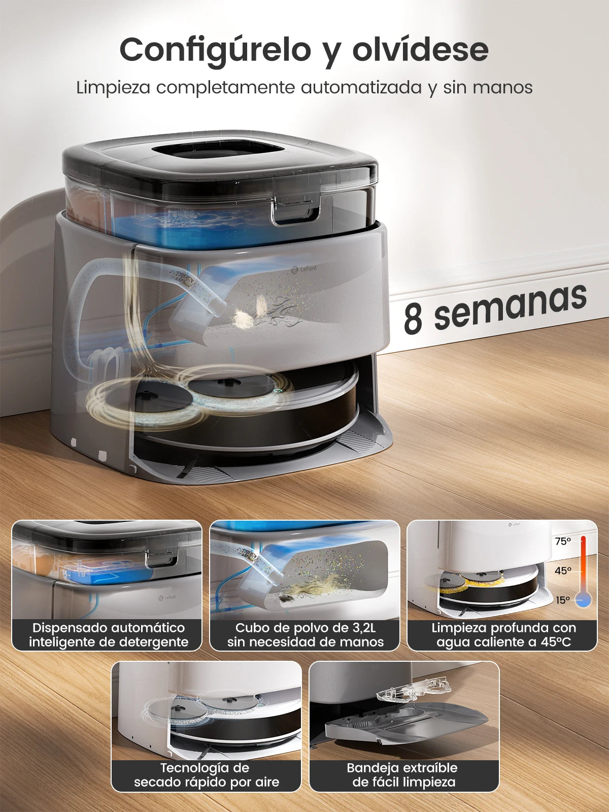 Robot Vacuum And Mop Lefant M3 Max — White | KIMLUD