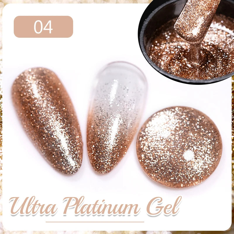Reflective Glitter Gel Nail Polish Multidimensional Holographic Sparkle, UV-Curable Finish — Pink Lilac | KIMLUD
