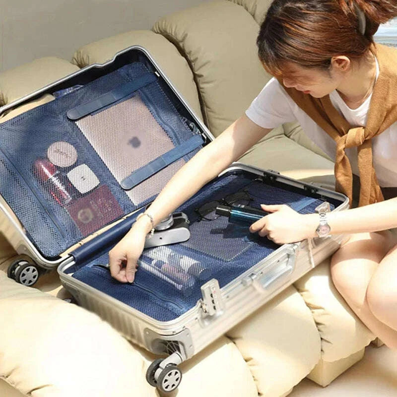 KIMLUD, 100% Aluminum Suitcase Cabin 20/26/30 inch TSA Customs Lock Aluminum Carry on Luggage Metal Hard Trolley Case Travel Suitcases, KIMLUD Womens Clothes