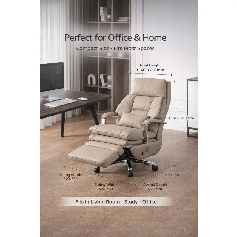 Executive Office Chair - Electric Reclining - Leather | KIMLUD