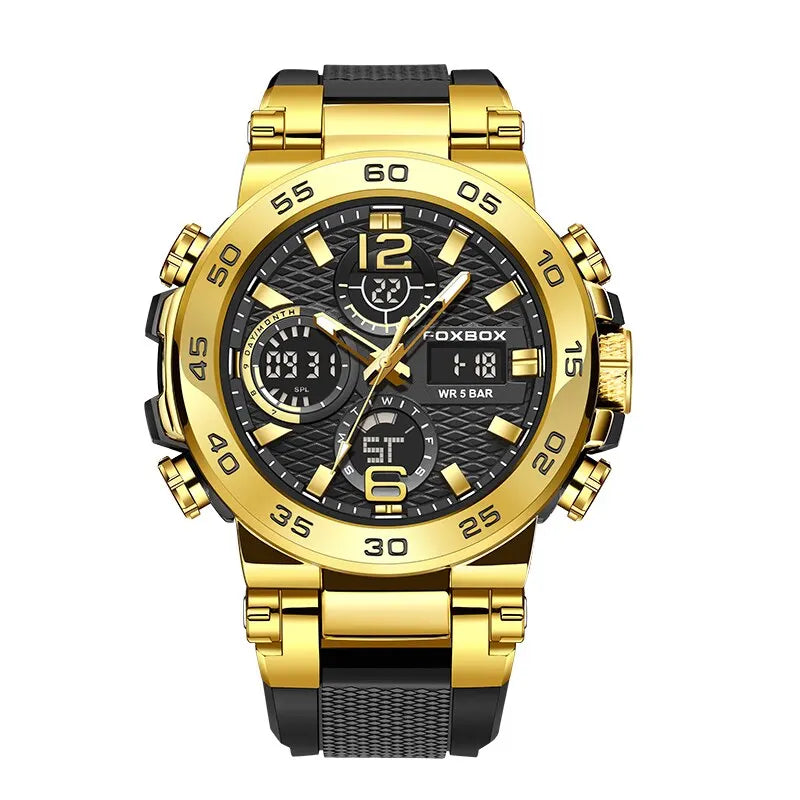 Premium Stainless Steel Chronograph Watch — Gold | KIMLUD