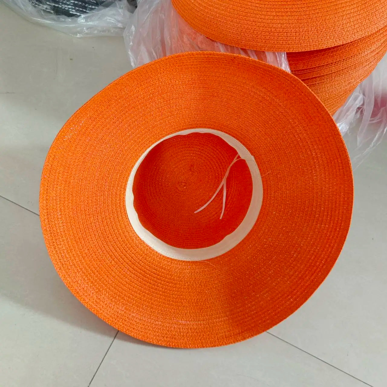 Straw Sun Hat Hepburn Foldable — Rose Red | KIMLUD