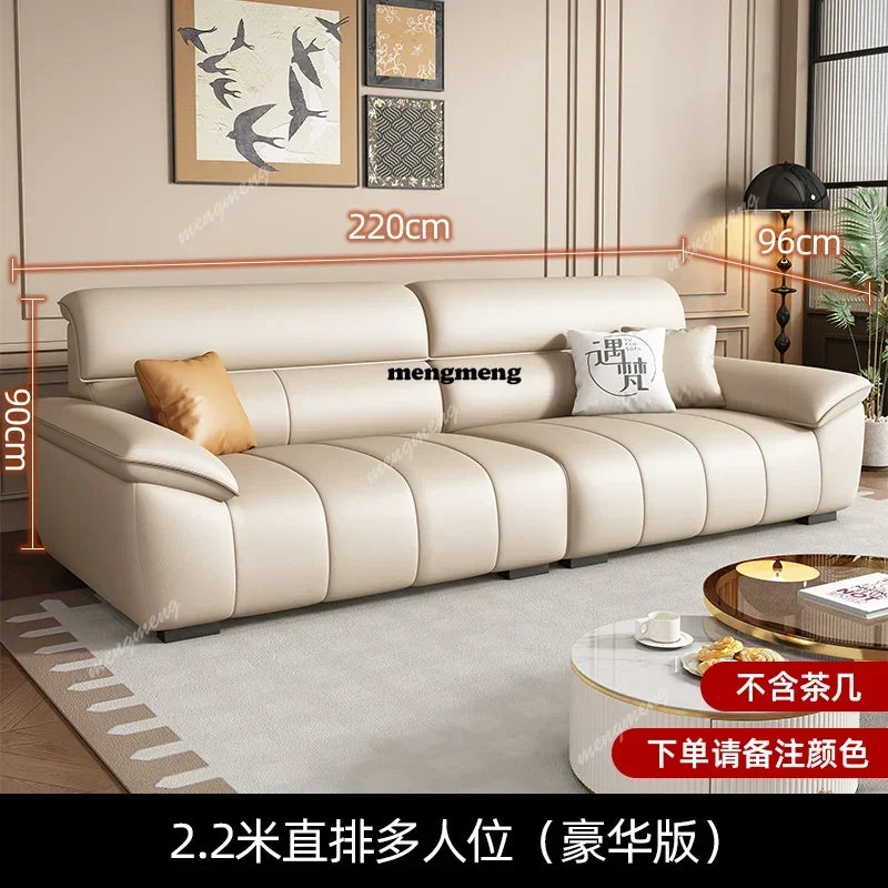 Genuine Leather Fancy Sofas Living Room Unique Lounge Floor Couches Puffs Italian Modern Divani Da Soggiorno Hotel Furniture