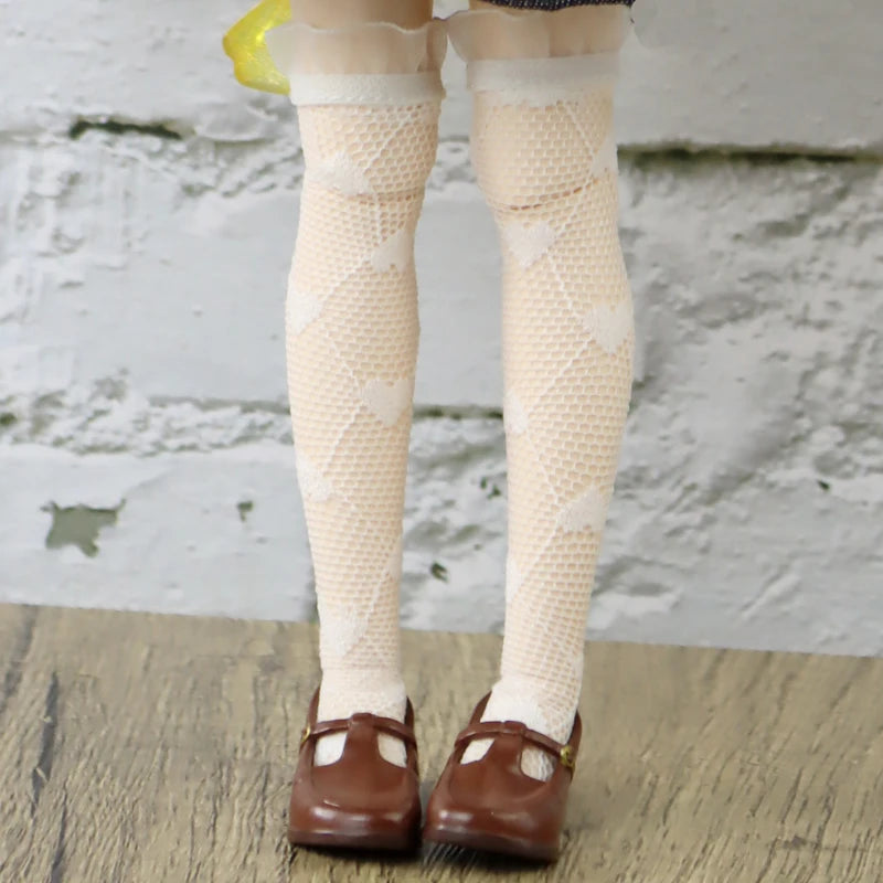 Cloth Socks For Blythe Doll Long Stockings — Black | KIMLUD
