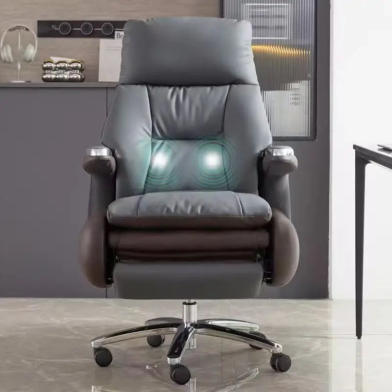 Synthetic Leather Executive Swivel Chair High Back — Black | KIMLUD