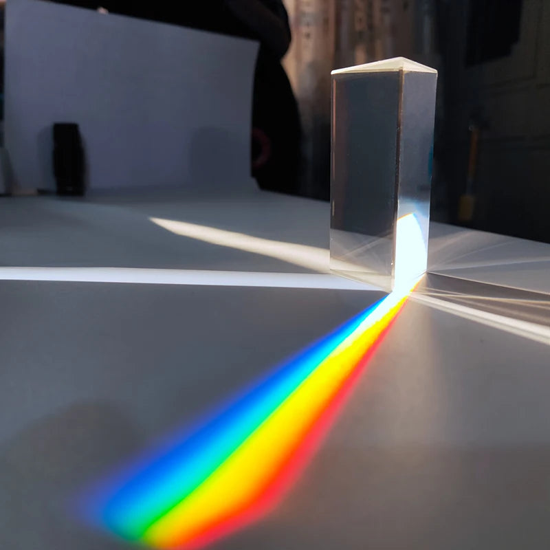 Triangular Prism Rainbow Prisma Crystal Glass Photographic Prisme Color Prisms Physics Children's Light Experiment