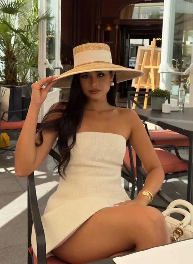 Hepburn Silhouette Hats And Caps Paper — Black | KIMLUD