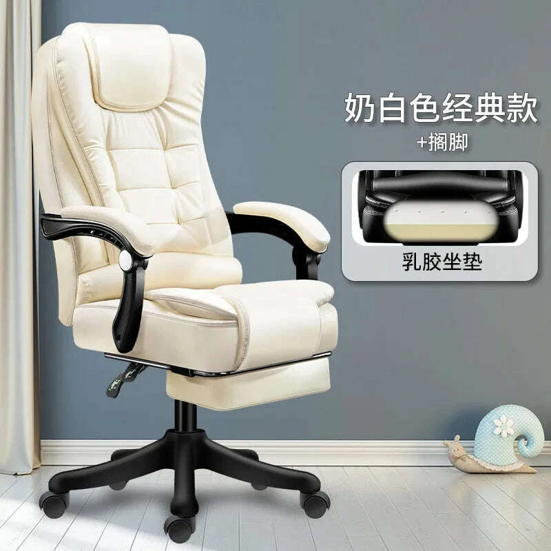 KIMLUD, Acrylic Chair Fashionable White Gaming Chair on Wheels Desk Office Armchairs Pulley Homcom Chaise Pliable Living Room Chairs, KIMLUD Womens Clothes