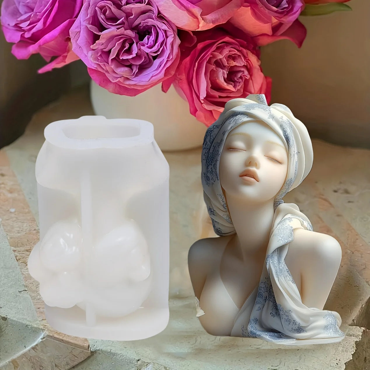 1 x Goddess Silicone Mould for Candles and Resin Crafts - Durable Epoxy Concrete Plaster Casting Moulds