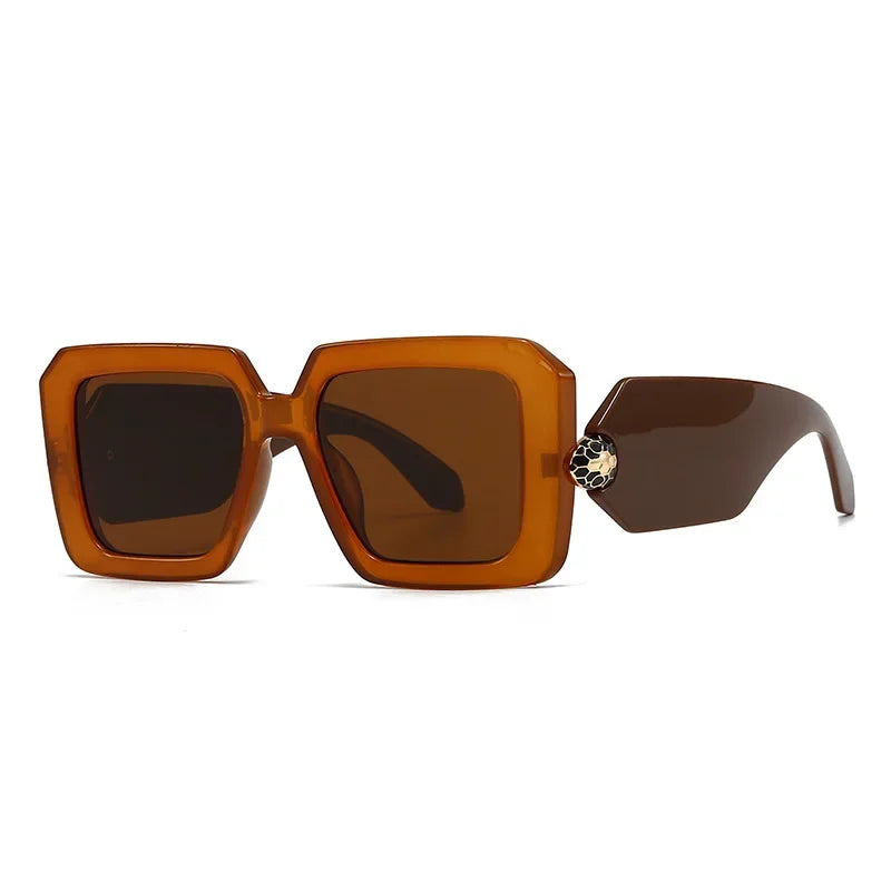 New Oversized Square Sunglasses Women For Female Luxury Brand Designer Vintage Sun Glasses Popular Punk Elegant Sexy Lady Shades