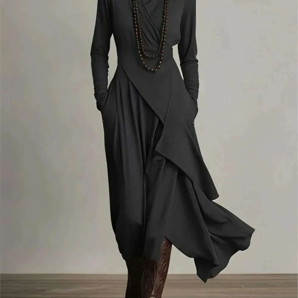 irregular-dress-solid-color-long-sleeve-spring-autumn-womens-new-cross-high-neck-long-dress-vestidos-para-mujer-ropa-mujerkimludkimlud-35565172