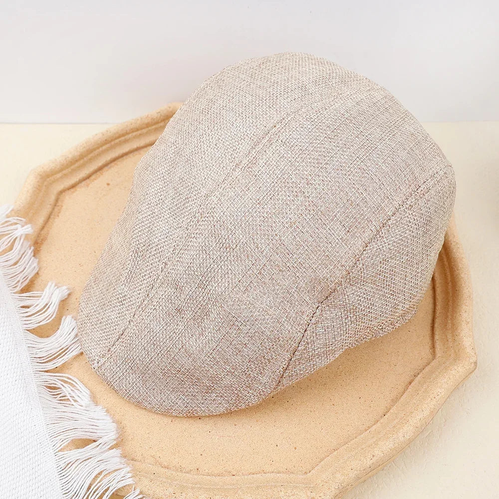 British Style Beret Hat Painter Cap for Men — Black | KIMLUD