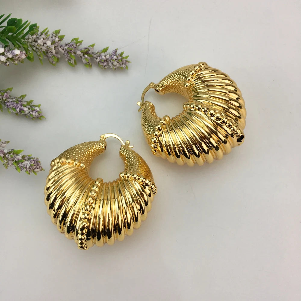 Goldplated Irregular Drop Earrings — Gold | KIMLUD
