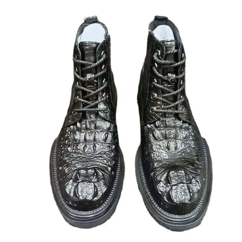 authentic-real-true-crocodile-skin-mens-casual-black-high-top-shoes-genuine-exotic-alligator-leather-male-short-zip-ankle-bootskimlud-womens-clothes-35079245