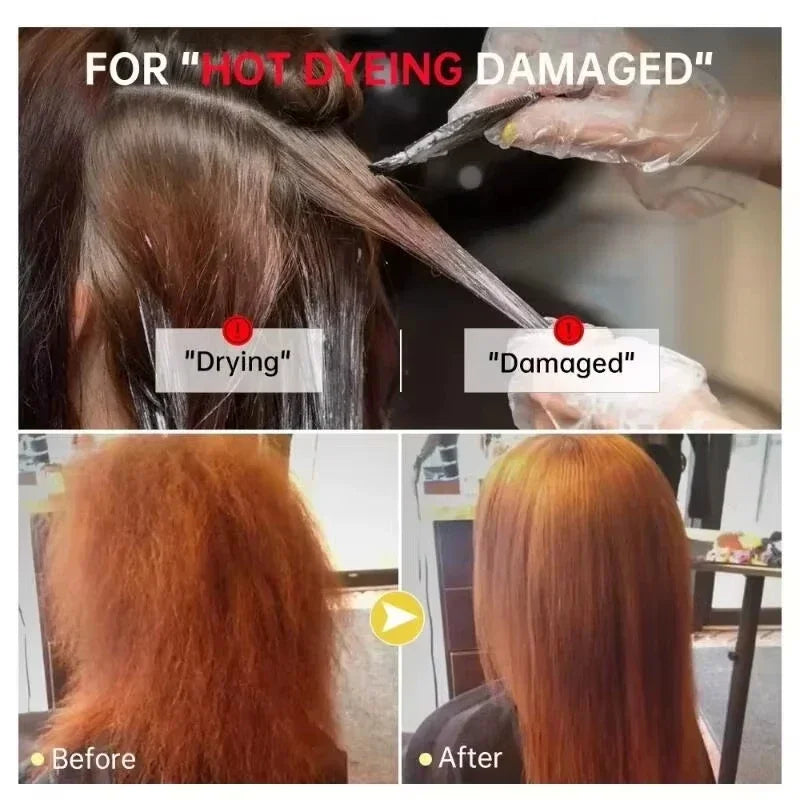 Keratin Hair Mask Magical 5 Second Repair Damage Frizzy Soft Smooth Shiny Hair Deep Moisturize Treat Repair Hair Care Mask