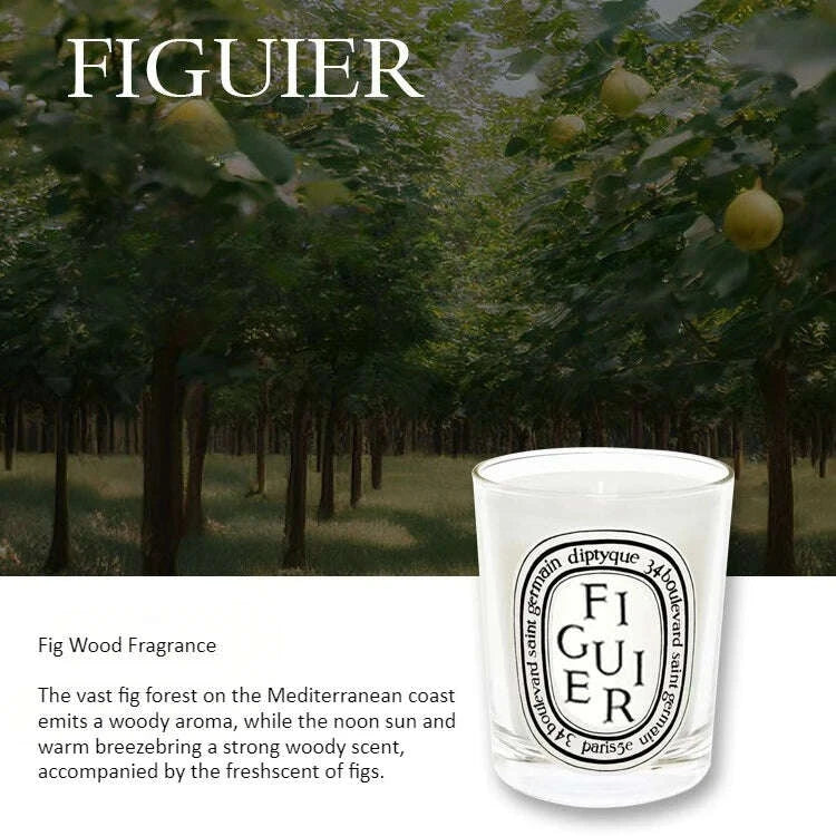 KIMLUD, 70g Classic Aromatherapy Candle Fig Natural Plant Essential Oil Amber Scented Candle Home Tuberose Fragrance Decoration Gift, KIMLUD Womens Clothes