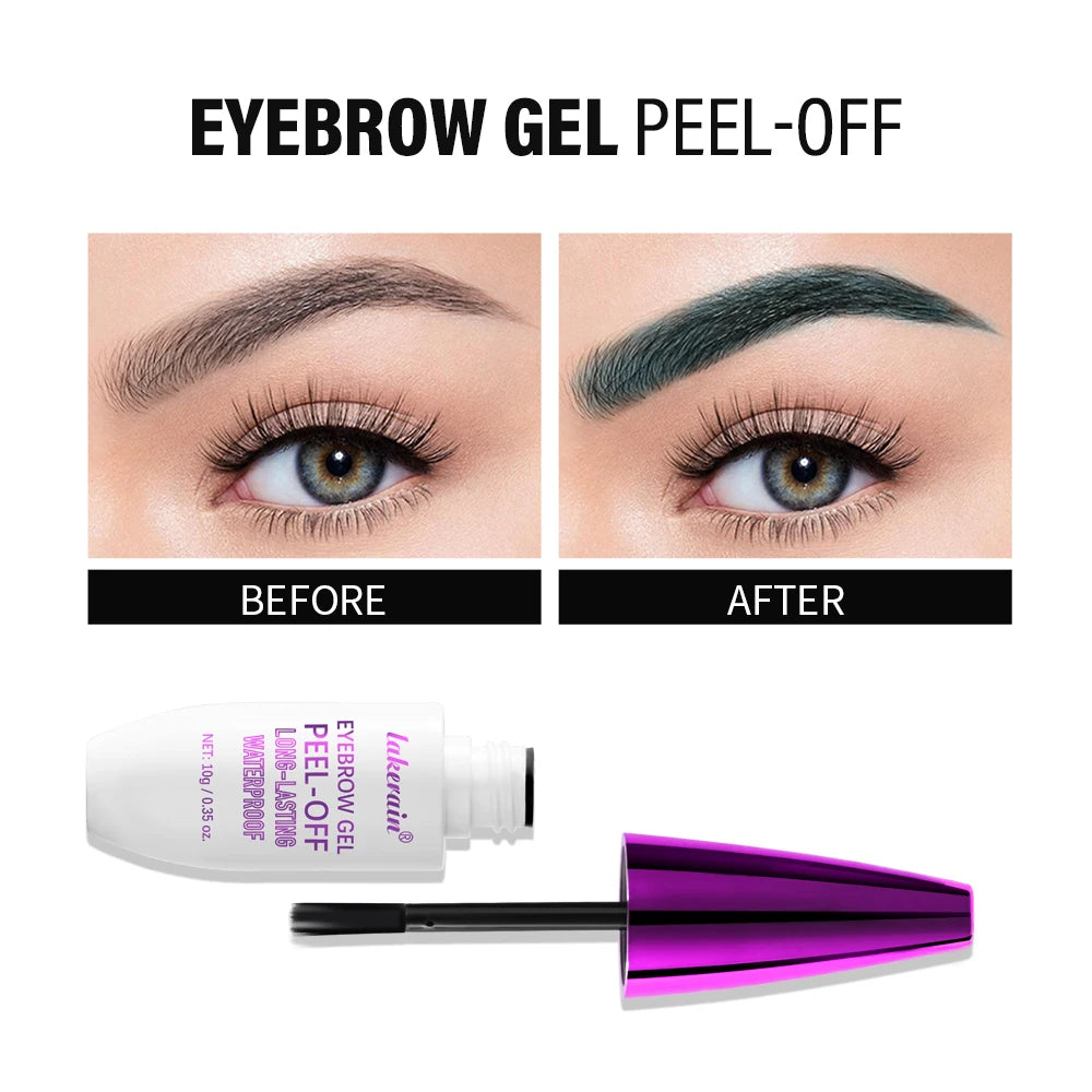 4Color Eyebrow gel Tint peel-off waterproof Tattoo Brow Tint Smudge-Proof Sweat Resistant Waterproof non-sticky Cosmetics