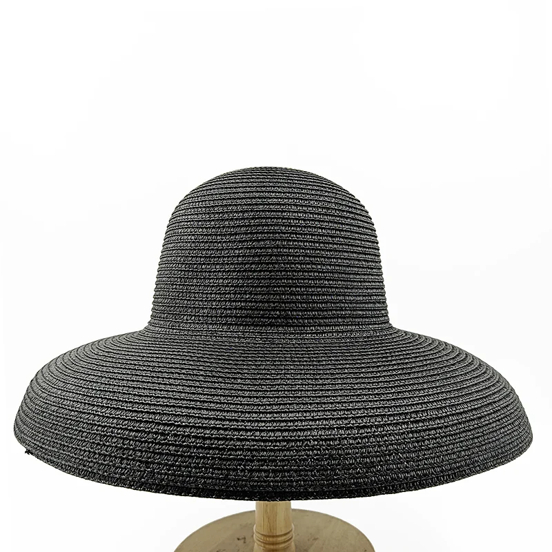 Straw Sun Hat Hepburn Foldable — Rose Red | KIMLUD