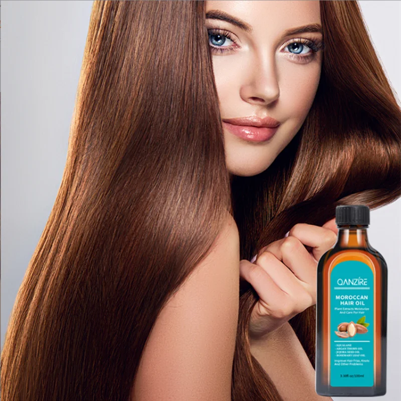 100ml Plant Morocco Argan Oil No-wash Hair Care Scalp Essential Oil For Repairing Dry Damage Hair Treatment - KIMLUD