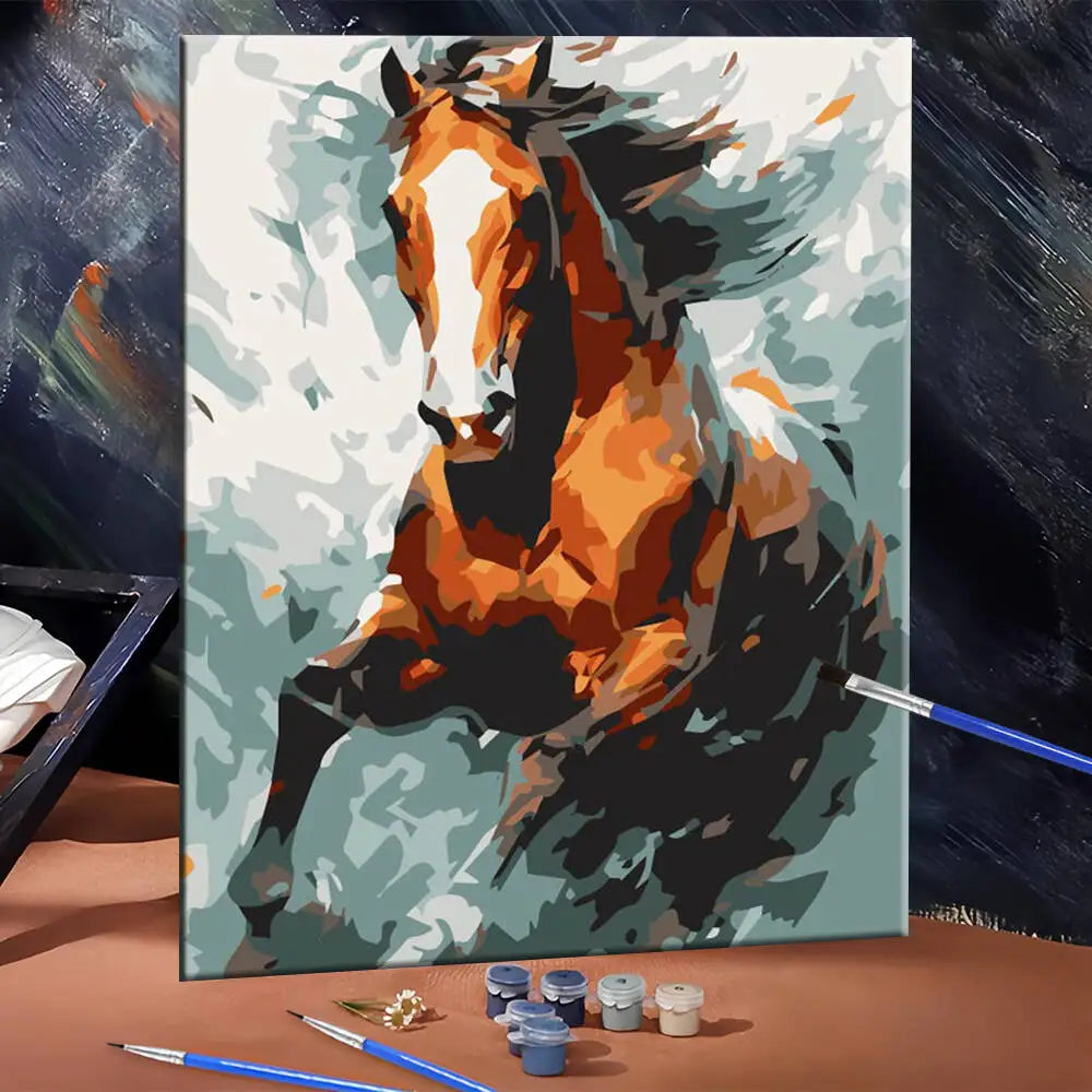 Digital Oil Painting Horse Coloring By Numbers Animal DIY Kit For Adults Painting By Numbers On Canvas Wall Decor Living Room