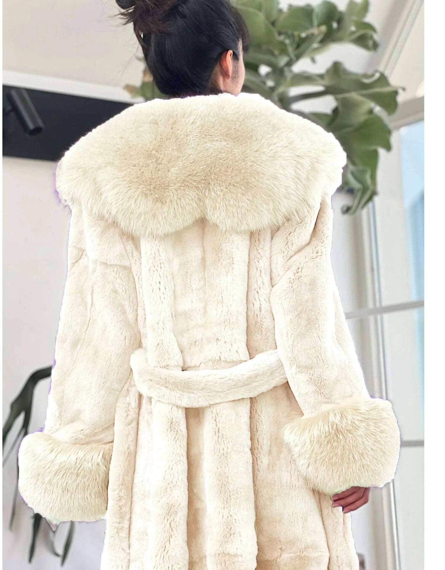 KIMLUD, 2024 Long Mink Coats Women Fur Coats Winter Outwear Faux Fur Jacket Female Long Sleeve Ladies Casual Oversize Fur Coat Parkas, KIMLUD Womens Clothes