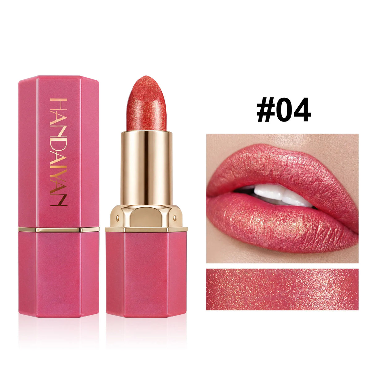 Lipstick – Waterproof – Matte Finish – Metallic Red | KIMLUD