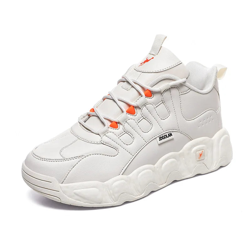 Jordan Grant Men's Shoes Versatile Thick Bottom Shock Absorption Heightening Student Wear-Resistant Dad Shoes Sporty Style