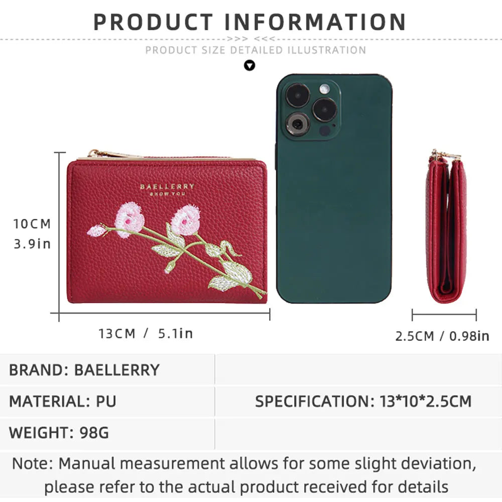 Baellerry New Short Women Wallets Simple Card Holder Zipper Female Coin Purse High Quality Slim Card Bag For Girls