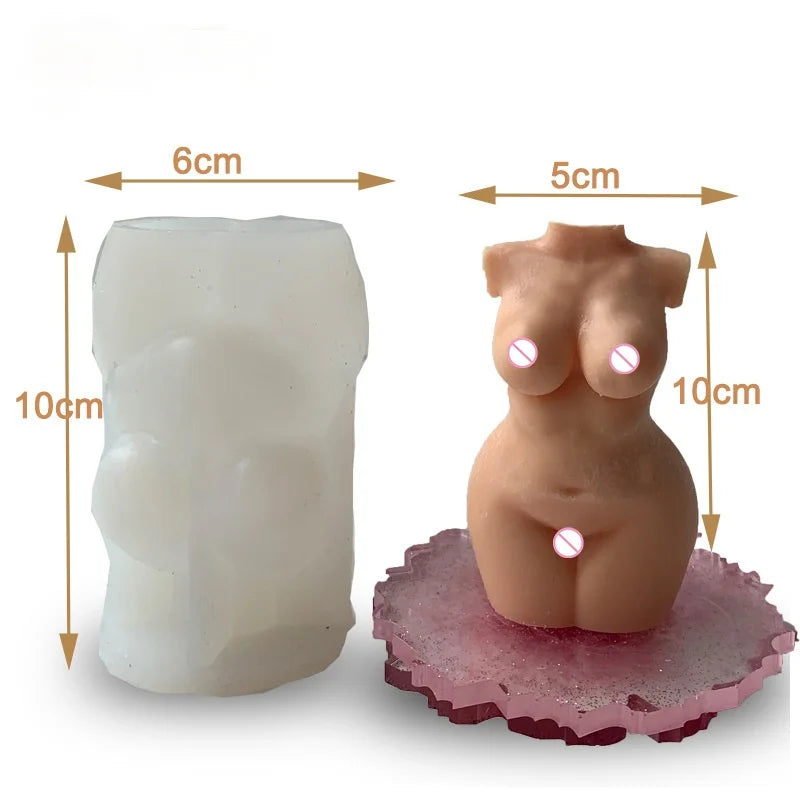 KIMLUD, Large Silicone Human Body Candle Mold Beauty Portrait Sexy Gypsum Resin Drop Glue Soap Chocolate Mould Soft Easy Demoulding, KIMLUD Womens Clothes