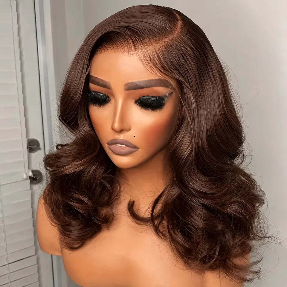 HD Lace Frontal Wig–13x4 Bob Wave–Human Hair–Natural Color | KIMLUD