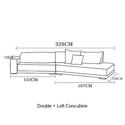 Modular Nordic Sofa Reclining Lounge — Beige | KIMLUD