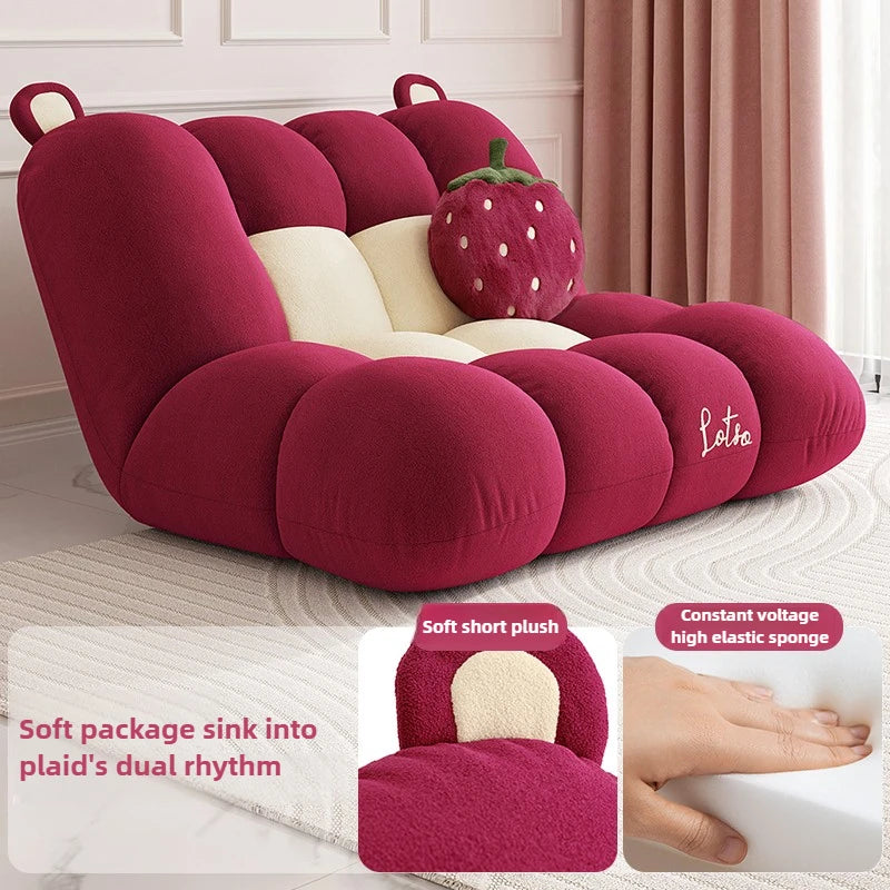 KIMLUD, Modern Minimalist Casual Single Chair, New Design for Reclining and Sleeping, Fabric Single Sofa for Lazy People, KIMLUD Womens Clothes