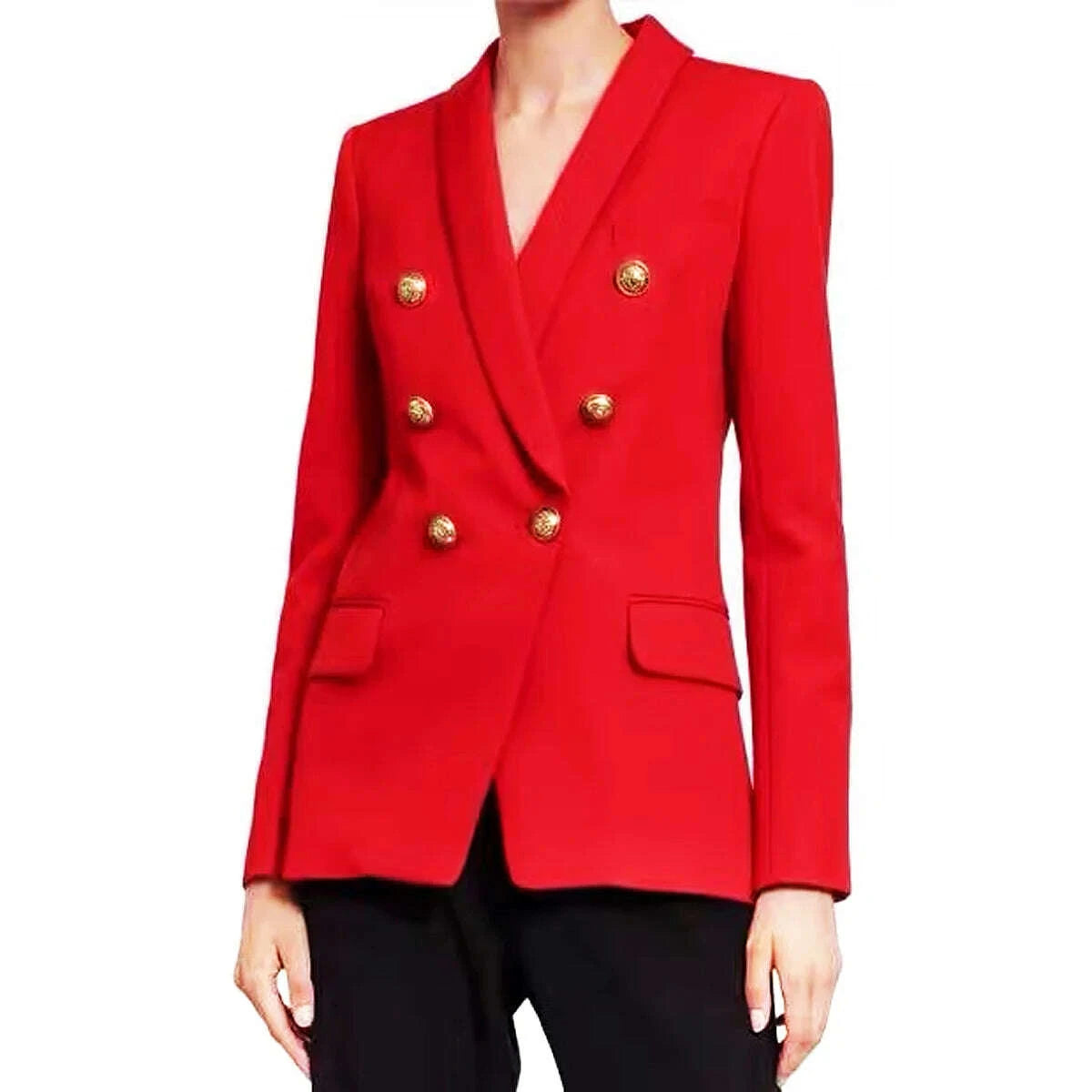 KIMLUD, High-Quality Classic Fashion Temperament Suit Coat - Spring Autumn New Women's Commuter Green Fruit Collar Long Sleeve Coat, KIMLUD Womens Clothes