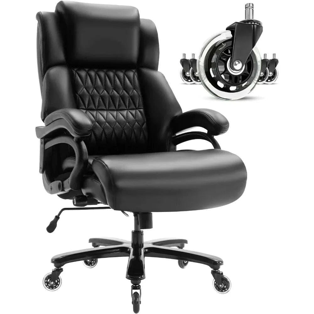 400lbs-office-chair--adjustable-lumbar-support-quiet-rubber-wheels-heavy-duty-metal-basehigh-back-large-executive-computer-deskkimludkimlud-35571292