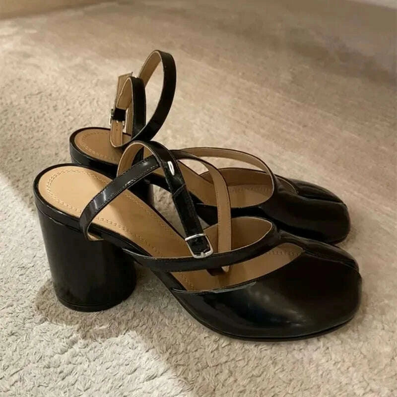 ins-style-fashion-patent-leather-split-toe-women-pumps-spring-summer-thick-high-heels-slingbacks-female-tabi-chunky-casual-shoeskimlud-womens-fashion-34621465