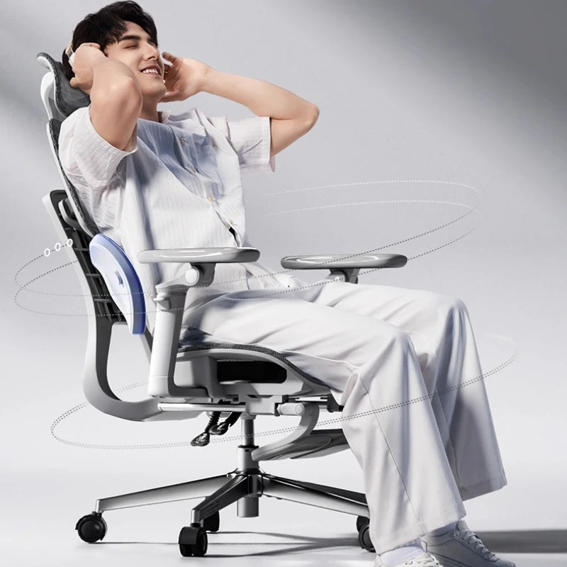 Mesh Executive Office Chair Ergonomic Adjustable — Cool Gray | KIMLUD