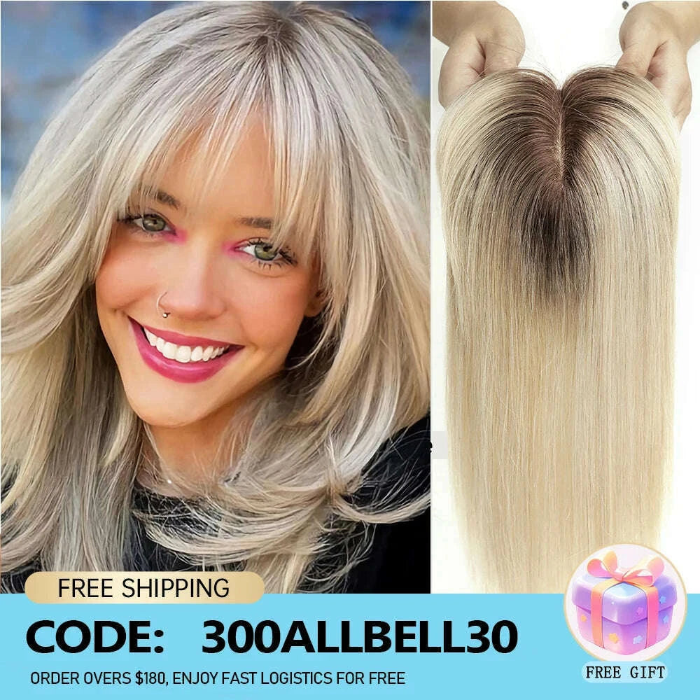 101214-inches-hair-toppers-for-women-brown-blonde-ombre-human-hair-toppers-silk-base-clips-in-hair-extension-topper-with-bangs-kimlud-kimlud-33914542