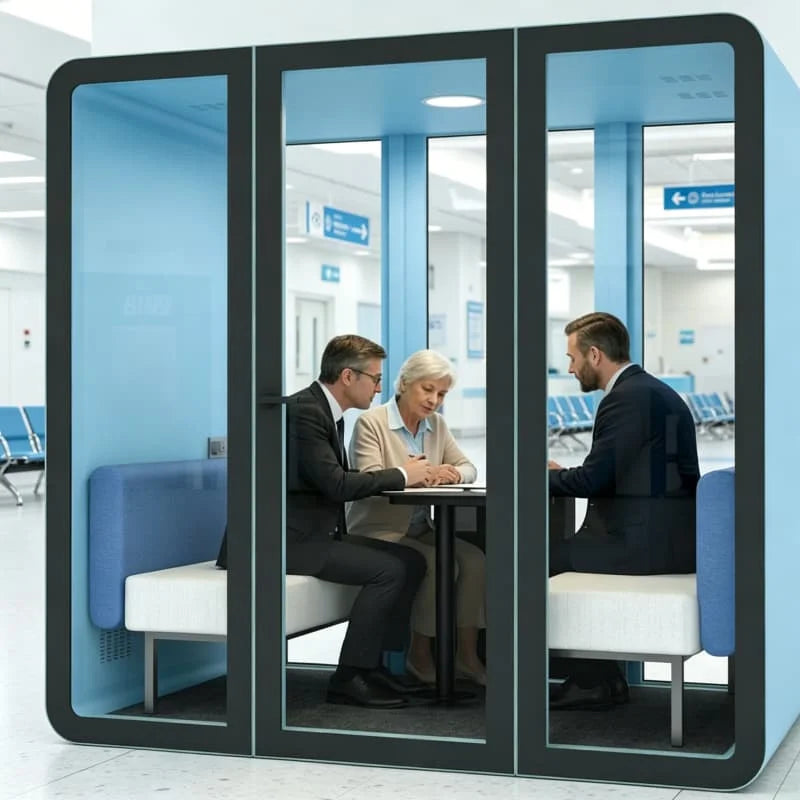 Single Occupancy Acoustic Privacy Pod – Aluminum Alloy Frame – Customized Color | KIMLUD