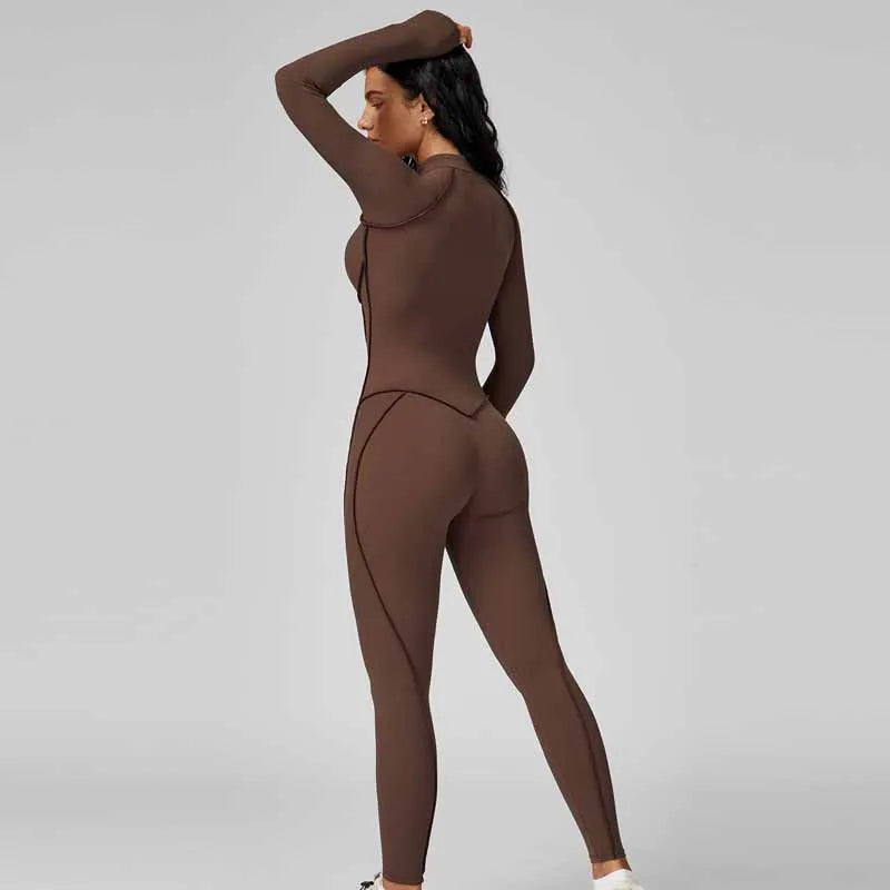 Yoga Bodysuit Long Sleeve – Moisture Wicking Nylon | KIMLUD
