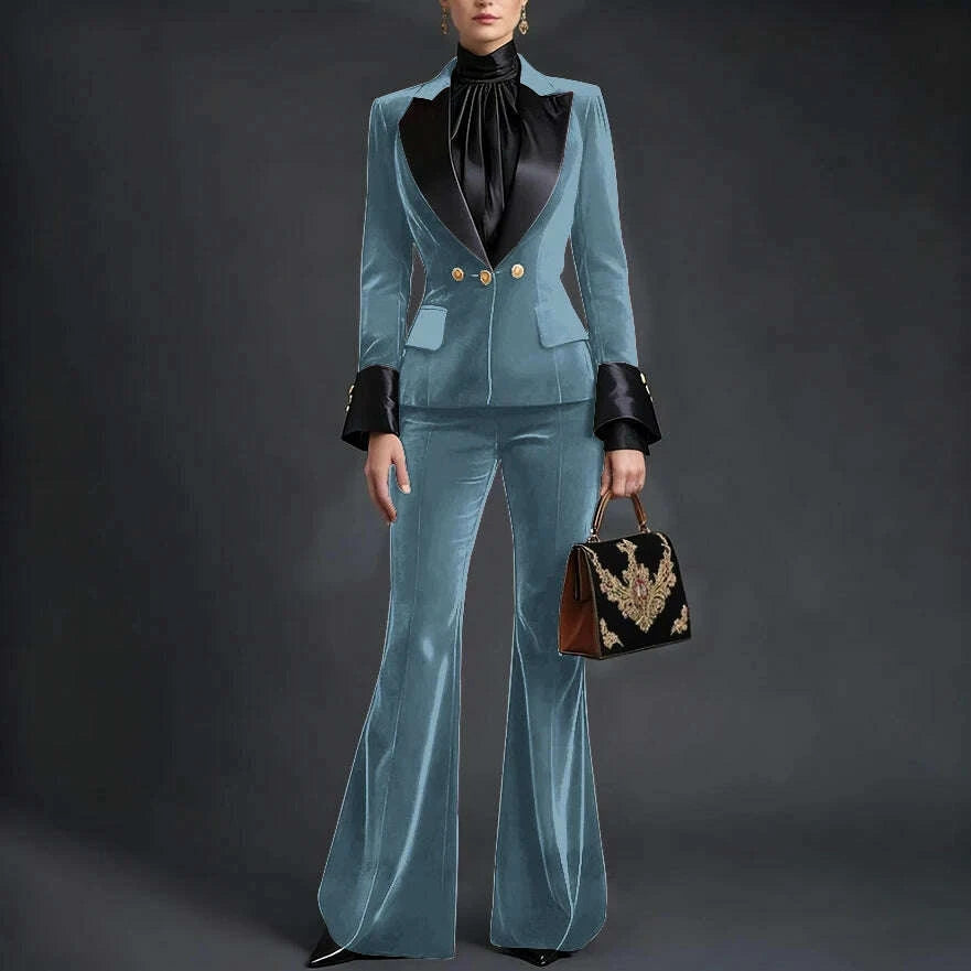luxury-velvet-womens-burgundy-suits-three-buttons-2-piece-set-vintage-satin-peaked-lapel-blazer-flared-pants-evening-outfitkimlud-womens-clothes-35081907