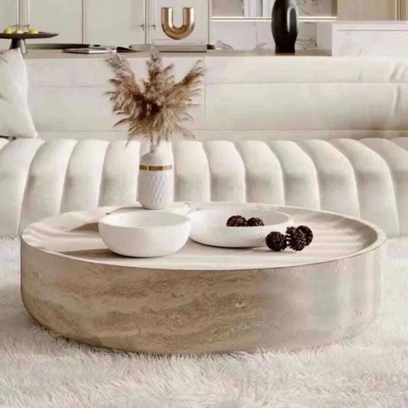 KIMLUD, Clear Japanese Industrial Simple Cute Space Saving Coffee Table Unique Mesas Bajas Living Room Furniture luxury Round Side Table, KIMLUD Womens Clothes
